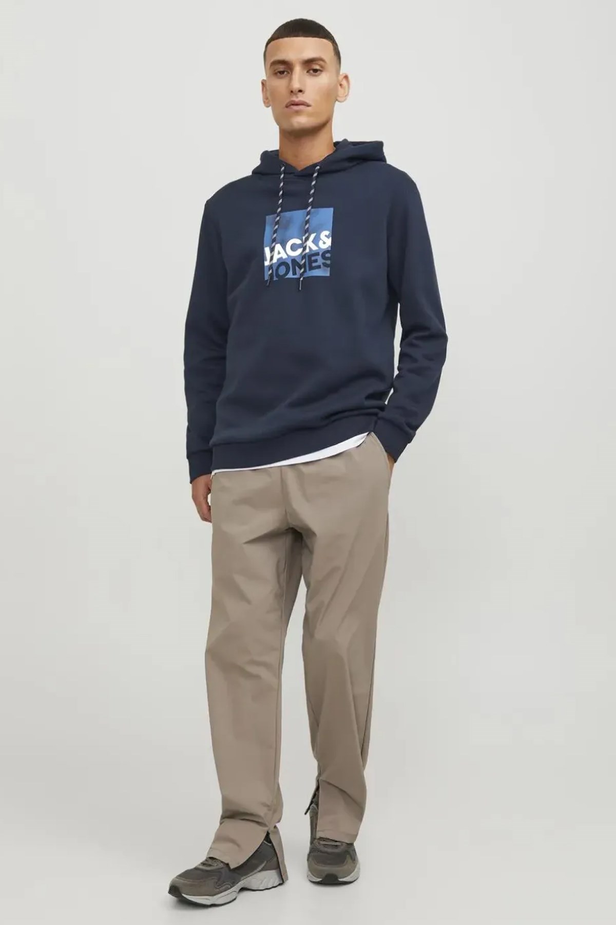 Jack & Jones Jcologan Erkek Sweatshirt 12246994 Lacivert
