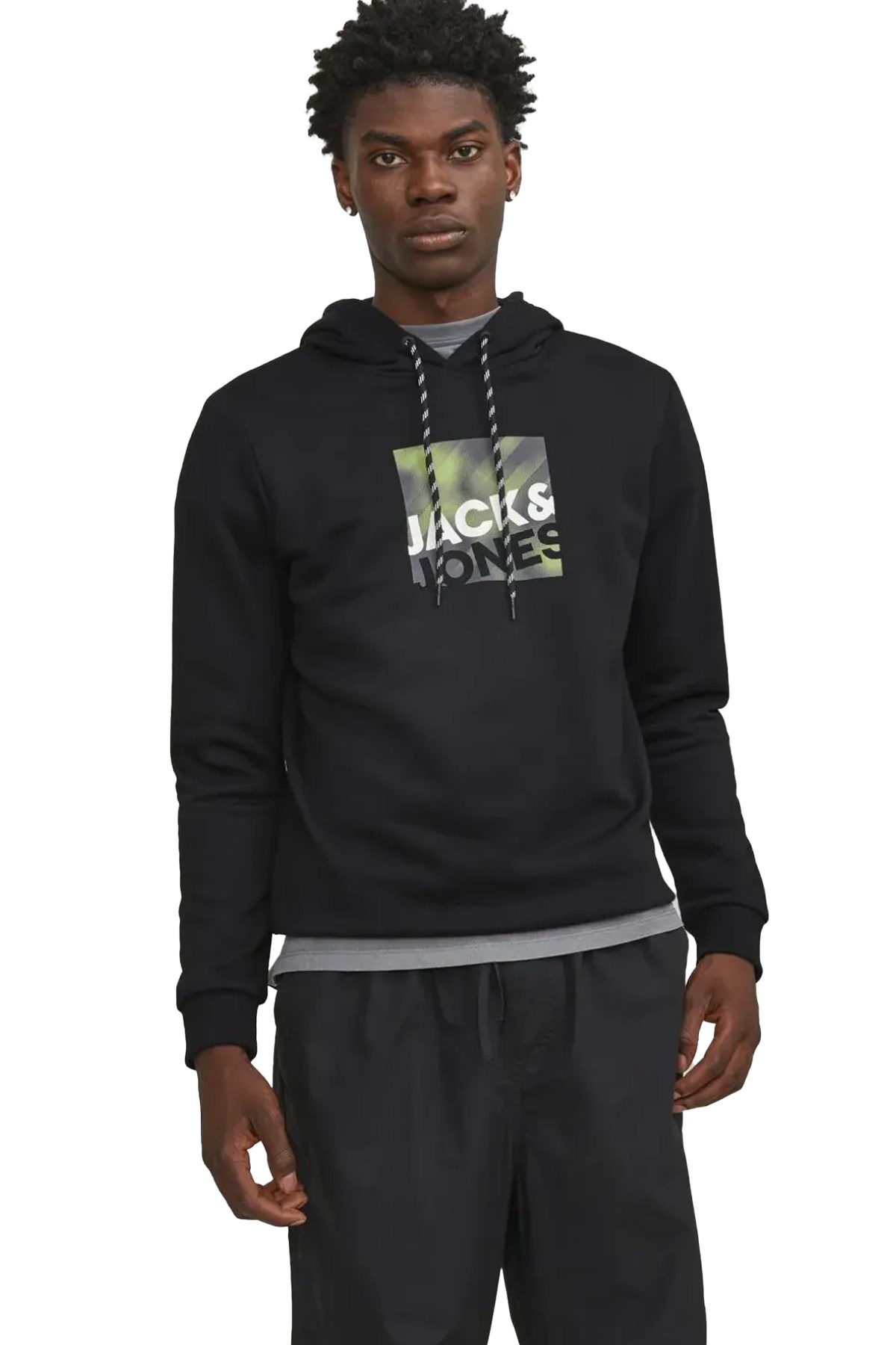 Jack & Jones Jcologan Erkek Sweatshirt 12246994 Siyah