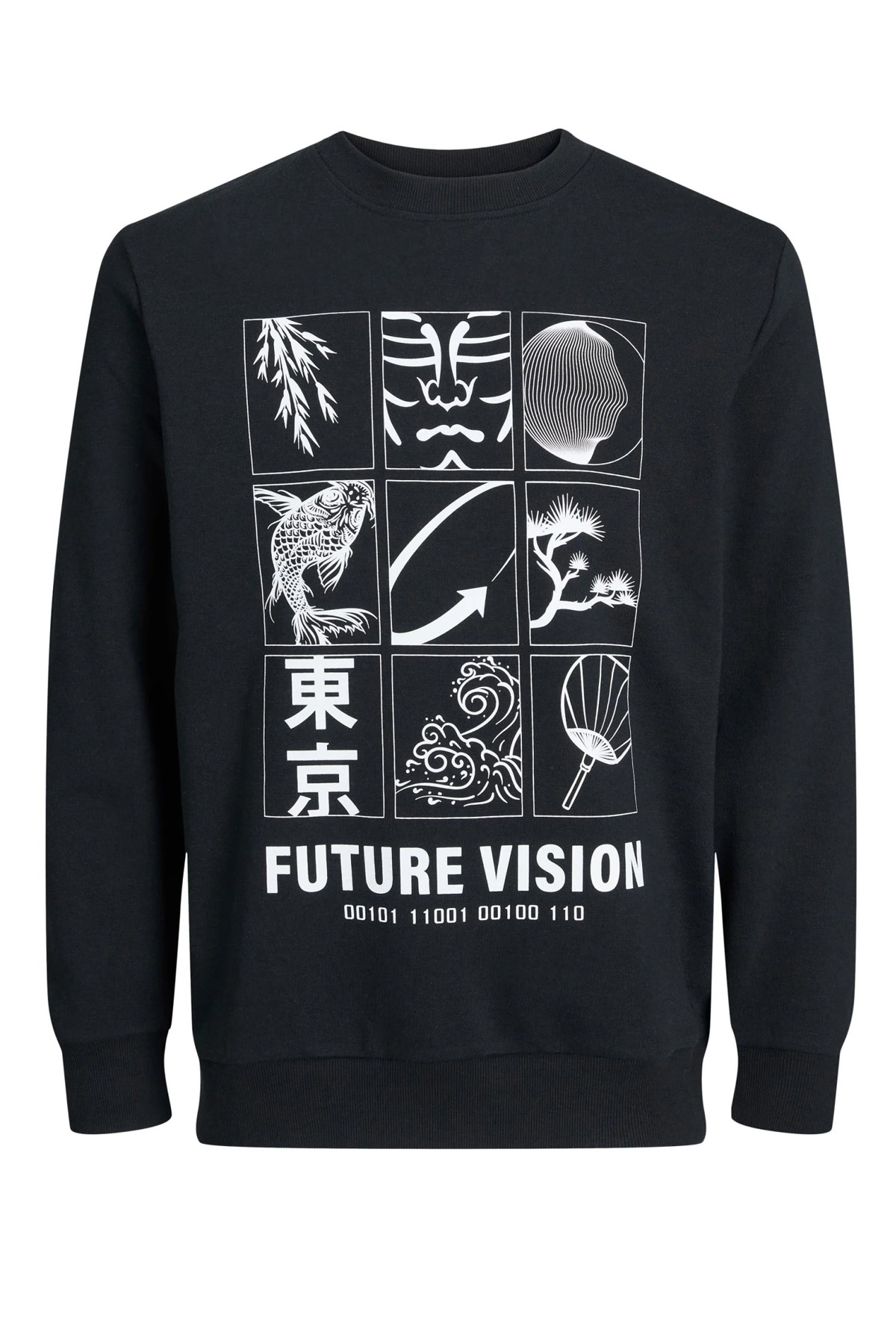 Jack & Jones Jcocontour Erkek Sweatshirt 12247309 Siyah