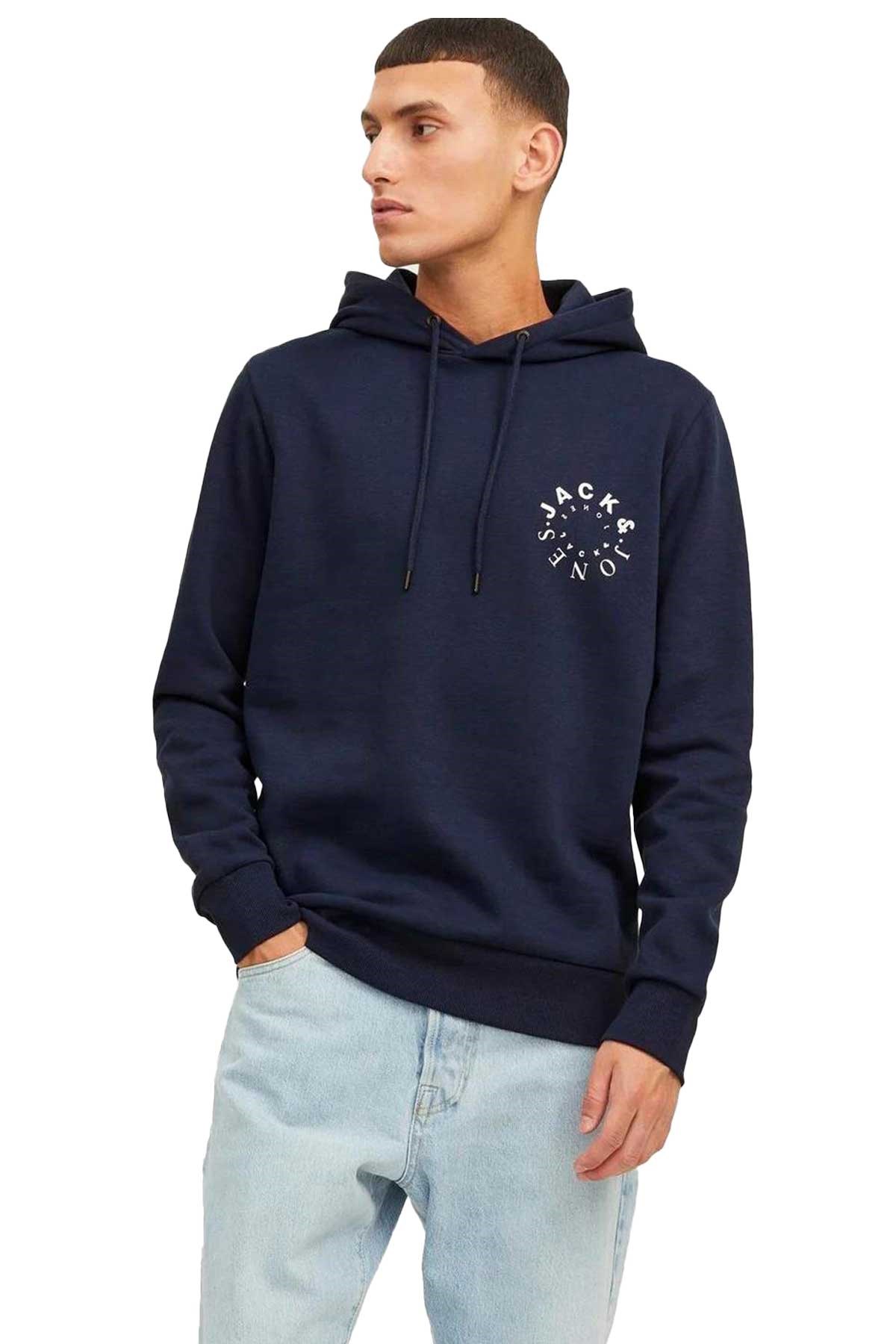Jack & Jones Jjwarrior Erkek Sweatshirt 12247471 Lacivert