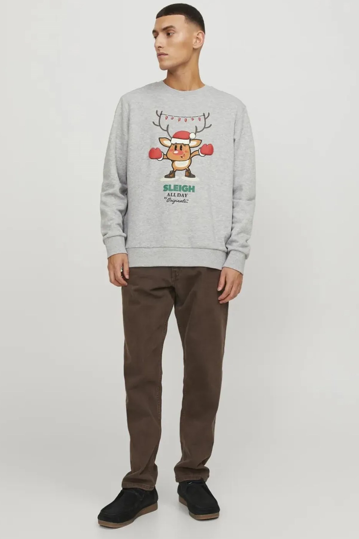 Jack & Jones Erkek Sweatshirts 12247523 Gri