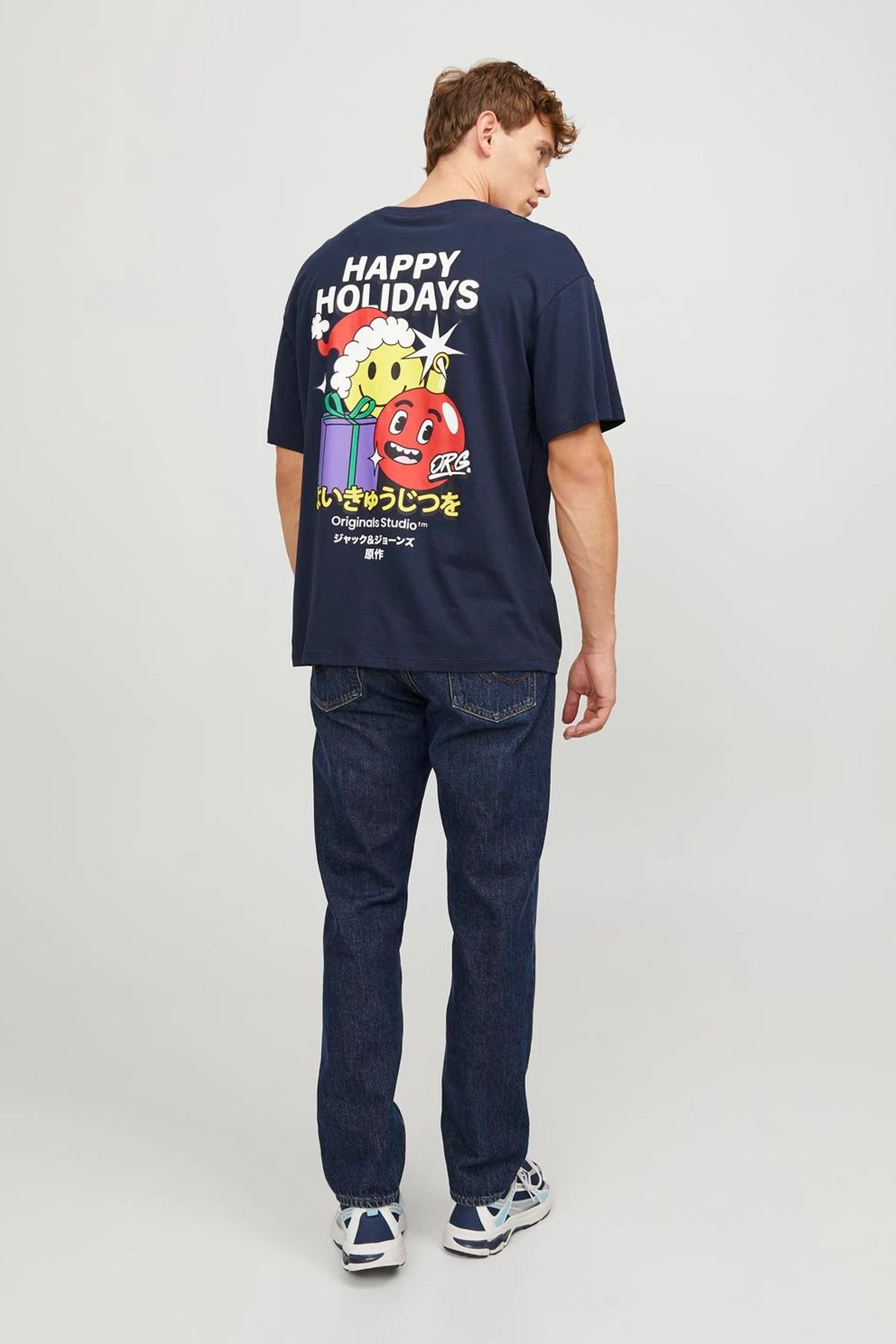 Jack & Jones Erkek Tişört 12247683 Mavi