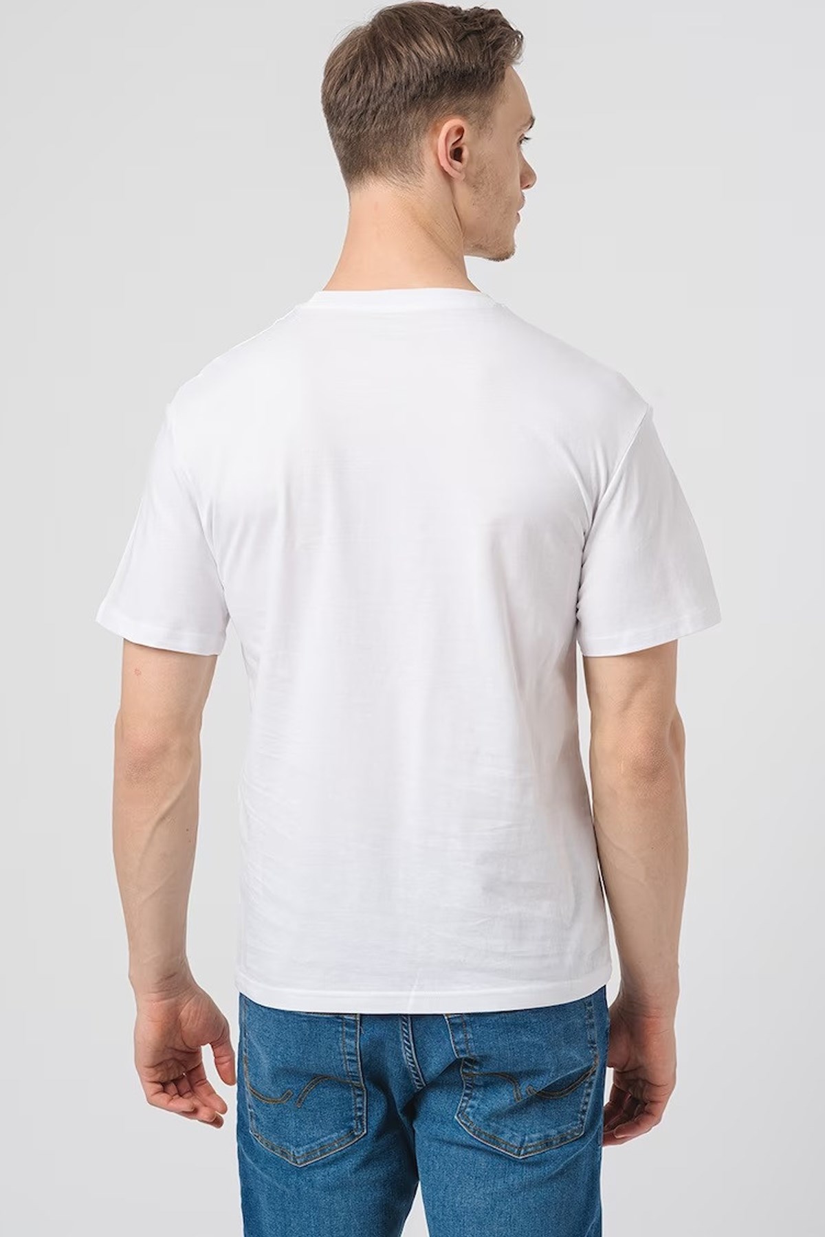 Jack & Jones Erkek Tişört 12247773 Beyaz