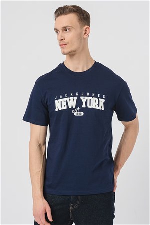 Jack & Jones Erkek Tişört 12247773 Lacivert