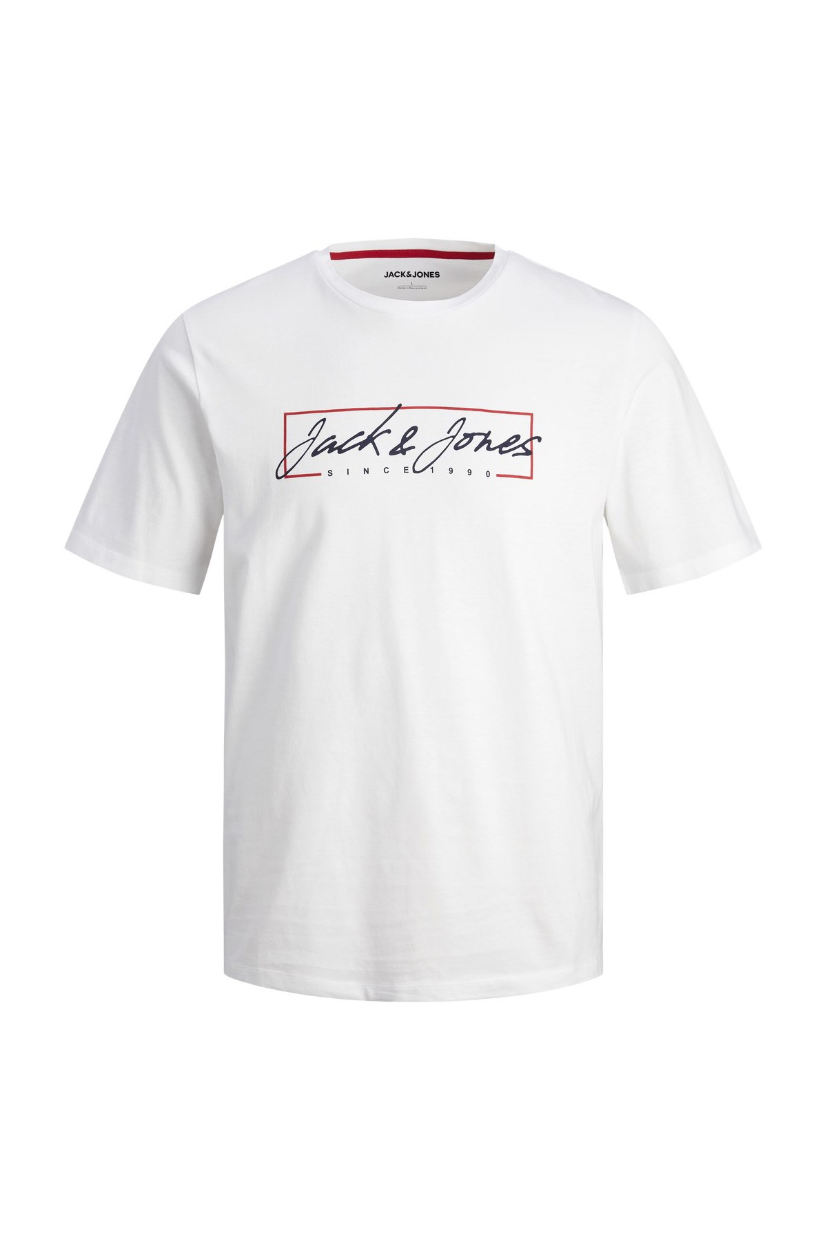 Jack & Jones Erkek Tişört 12247779 Beyaz