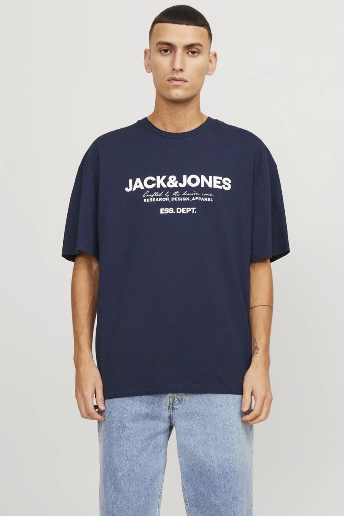 Jack & Jones Erkek Tişört 12247782 Lacivert