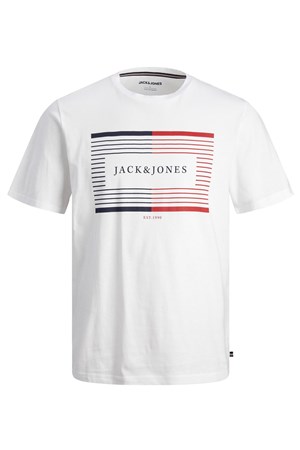 Jack & Jones Erkek Tişört 12247810 Beyaz