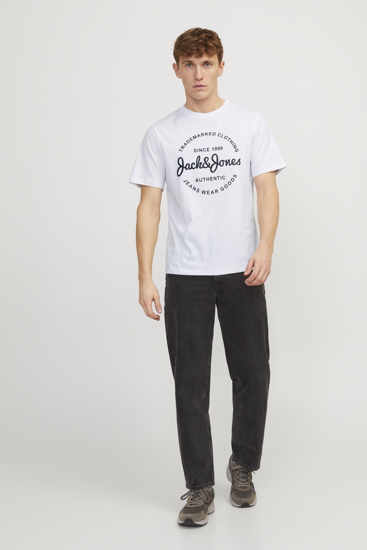 Jack & Jones Erkek Tişört 12247972 Beyaz