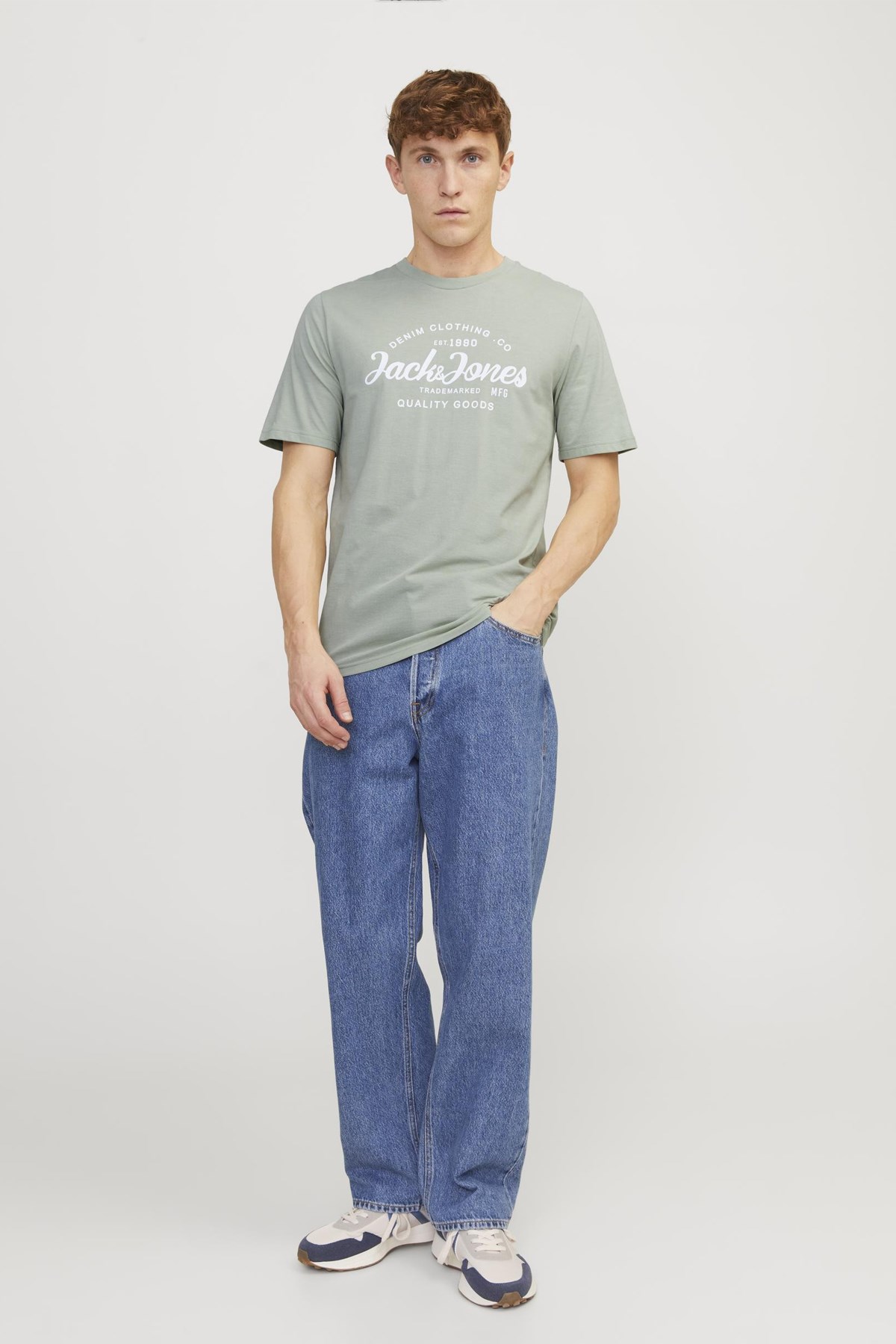 Jack & Jones Erkek Tişört 12247972 Yeşil