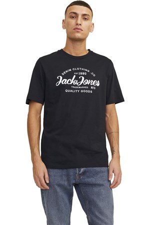 Jack & Jones Erkek Tişört 12247972 Siyah
