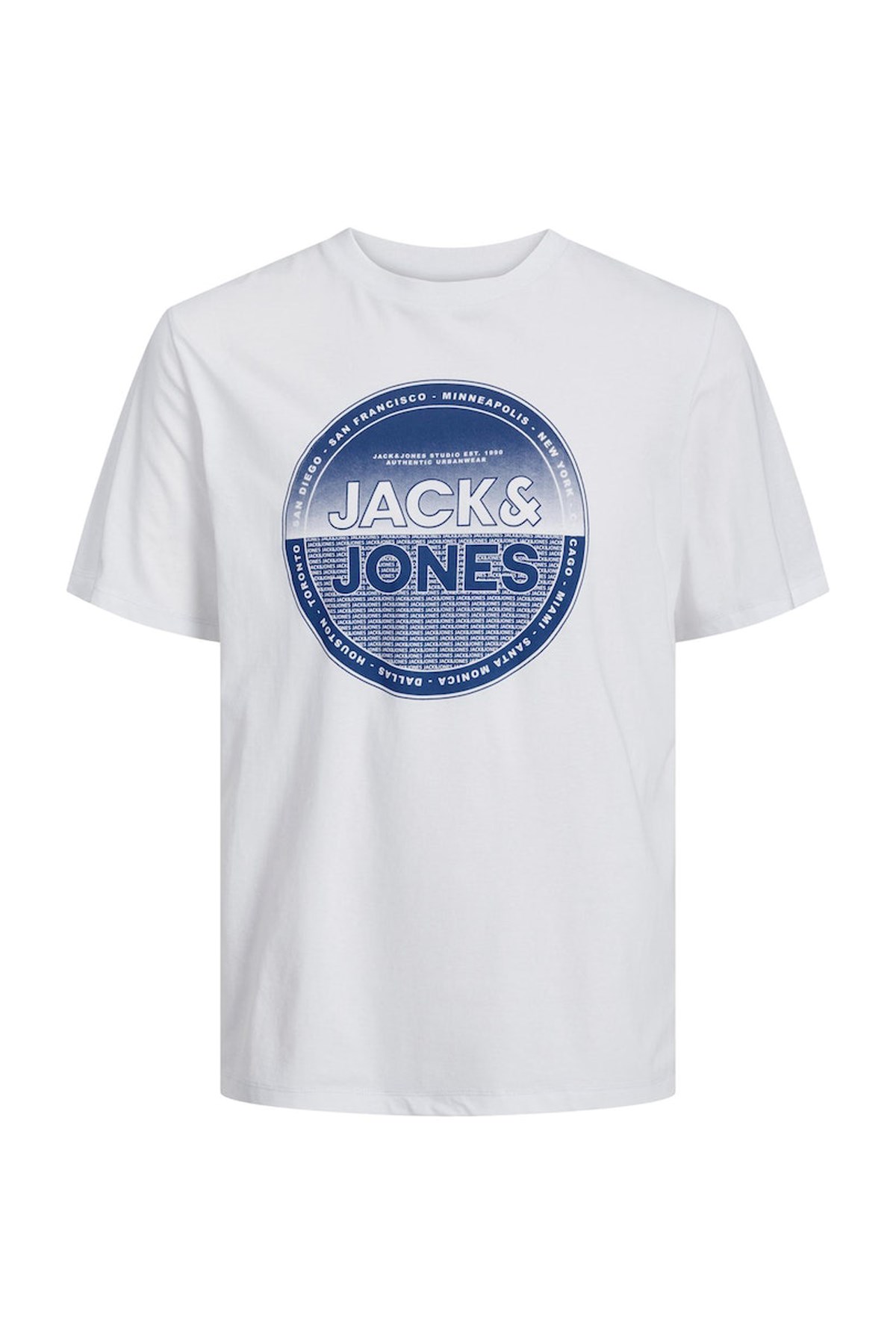 Jack & Jones Erkek Tişört 12247975 Beyaz