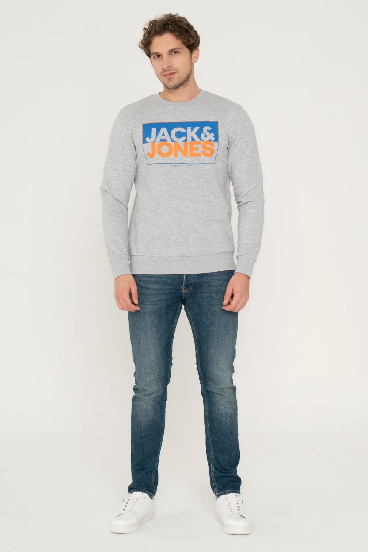 Jack & Jones Erkek Sweatshirts 12248288 Gri