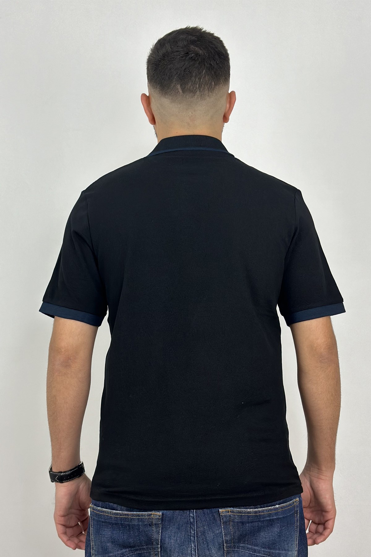 Jack & Jones Erkek Polo Yaka Tişört 12248442 Siyah