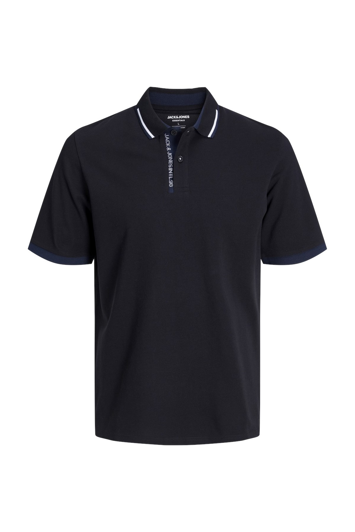 Jack & Jones Erkek Polo Yaka Tişört 12248442 Siyah