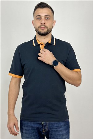 Jack & Jones Erkek Polo Yaka Tişört 12248442 Lacivert