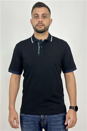 Jack & Jones Erkek Polo Yaka Tişört 12248442 Siyah