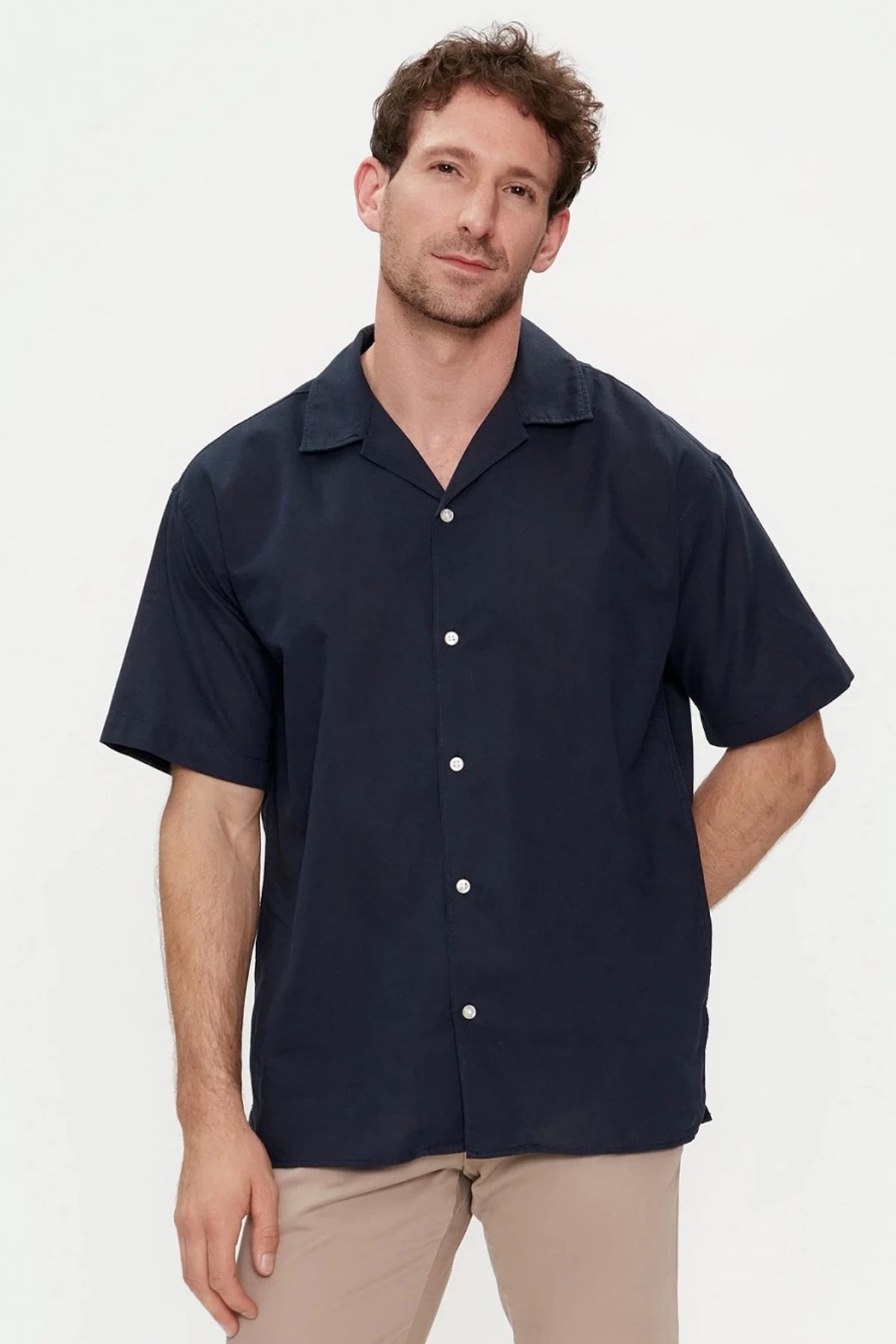 Jack & Jones Erkek Gömlek 12248594 Lacivert