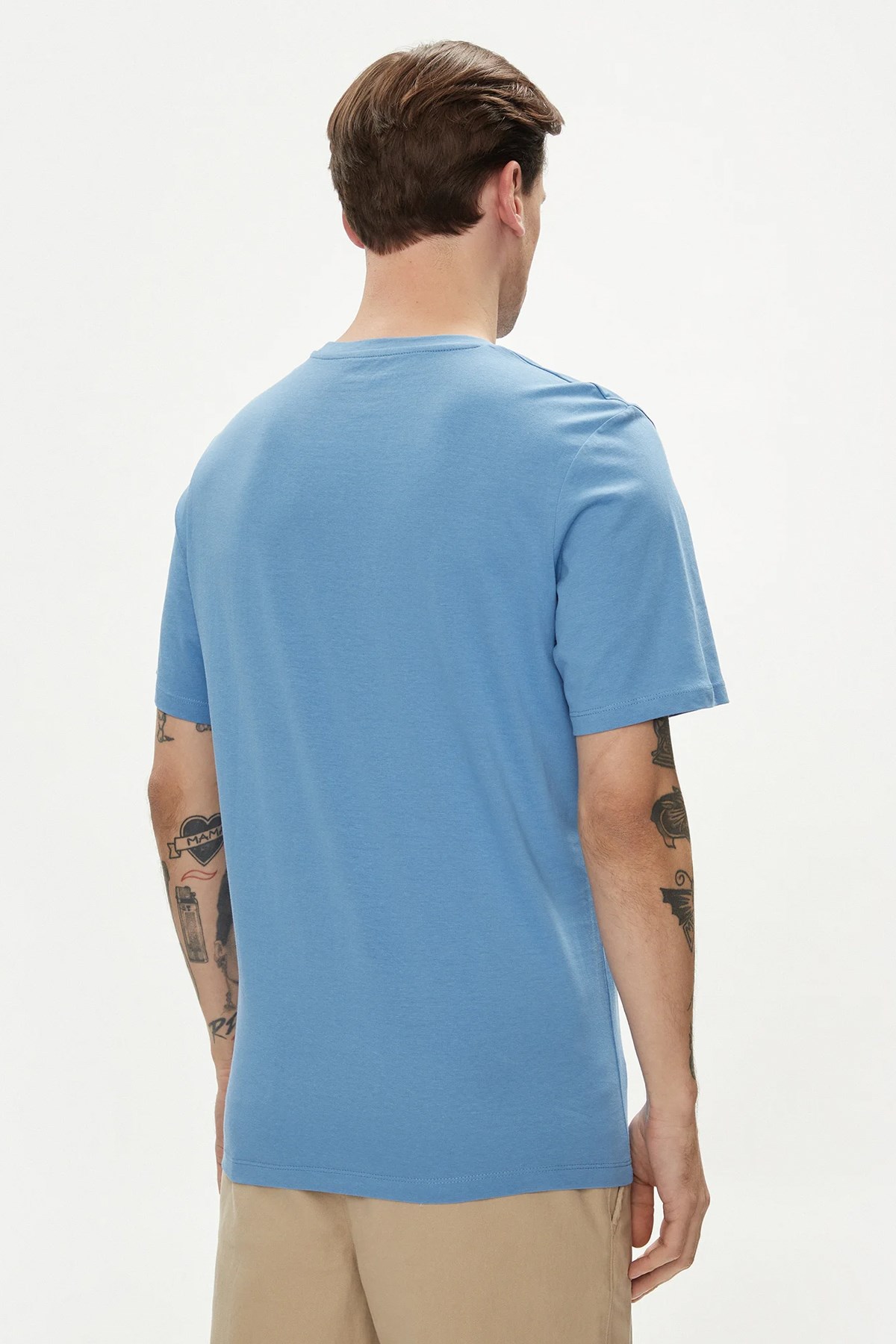 Jack & Jones Erkek Tişört 12248600 Mavi
