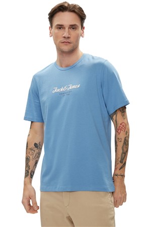 Jack & Jones Erkek Tişört 12248600 Mavi
