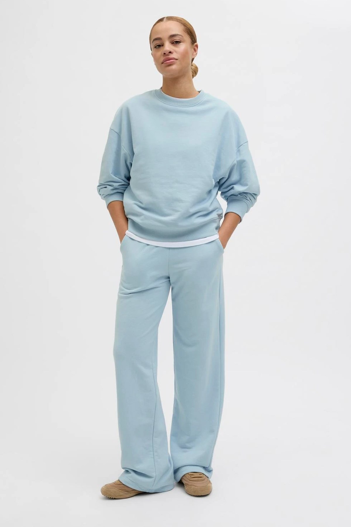 Jack & Jones Jxalfa Kadın Sweatshirt 12248648 Mavi