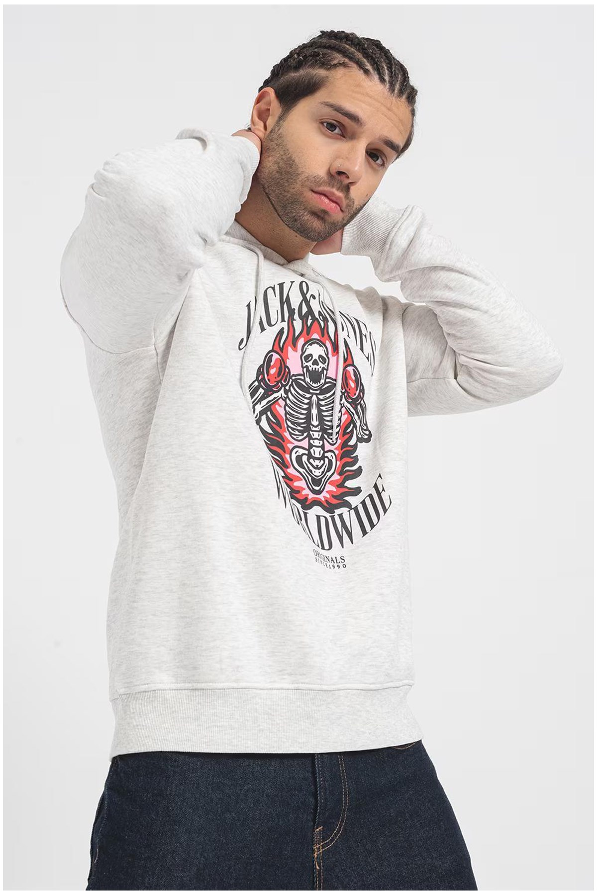 Jack & Jones Erkek Sweatshirts 12248898 Gri