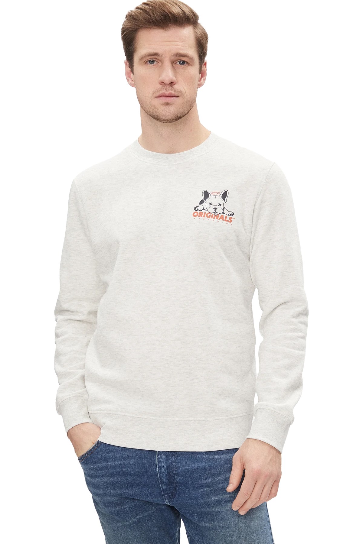 Jack & Jones Erkek Sweatshirts 12248906 Beyaz
