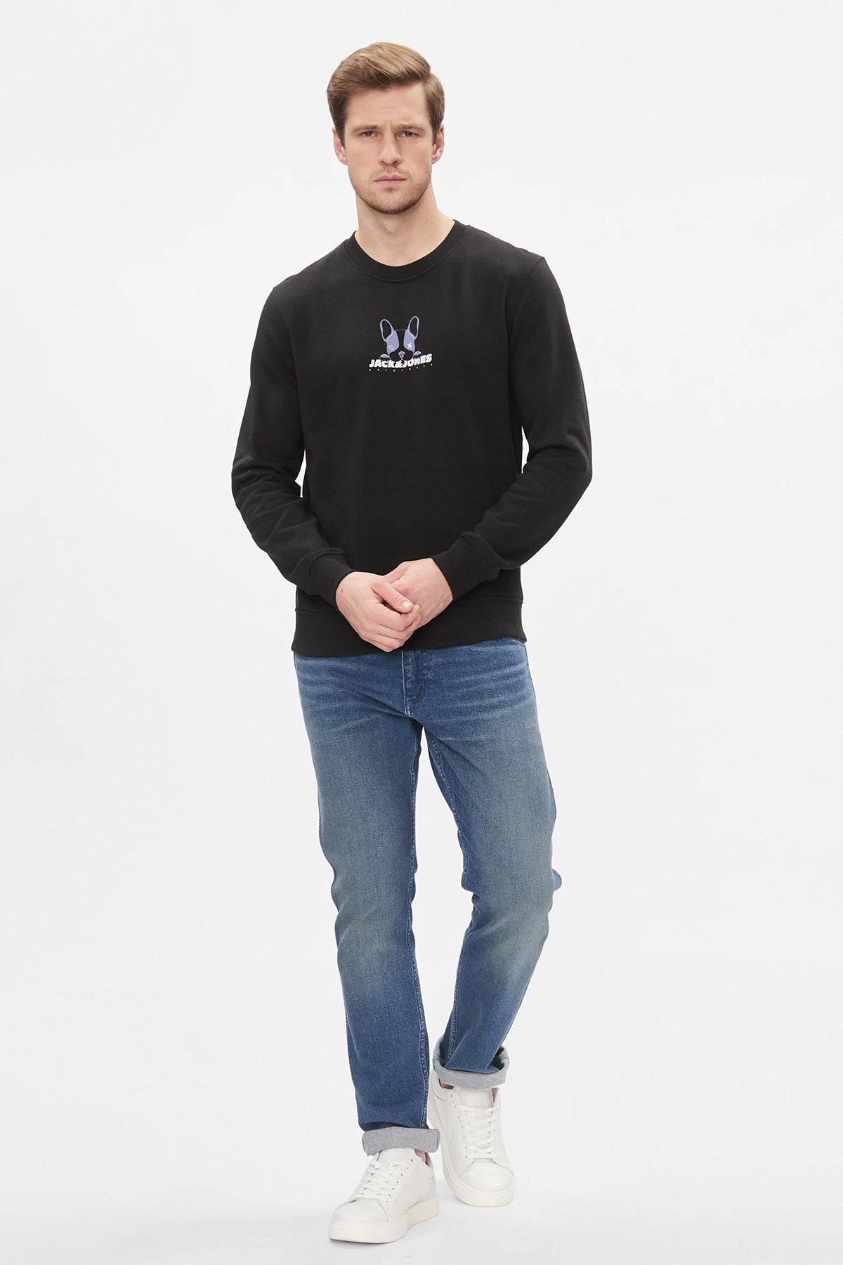 Jack & Jones Erkek Sweatshirts 12248906 Siyah