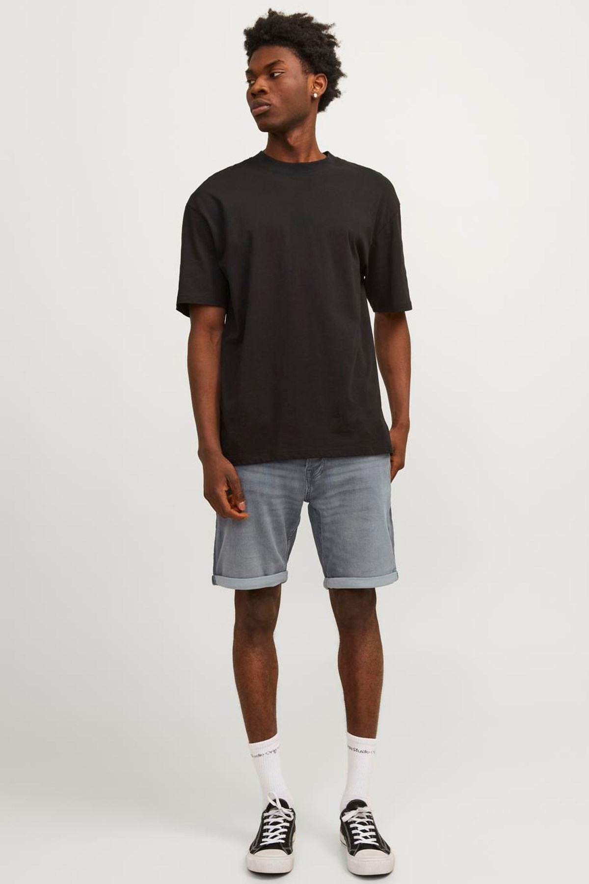Jack & Jones Erkek Kot Şort 12249214 Gri
