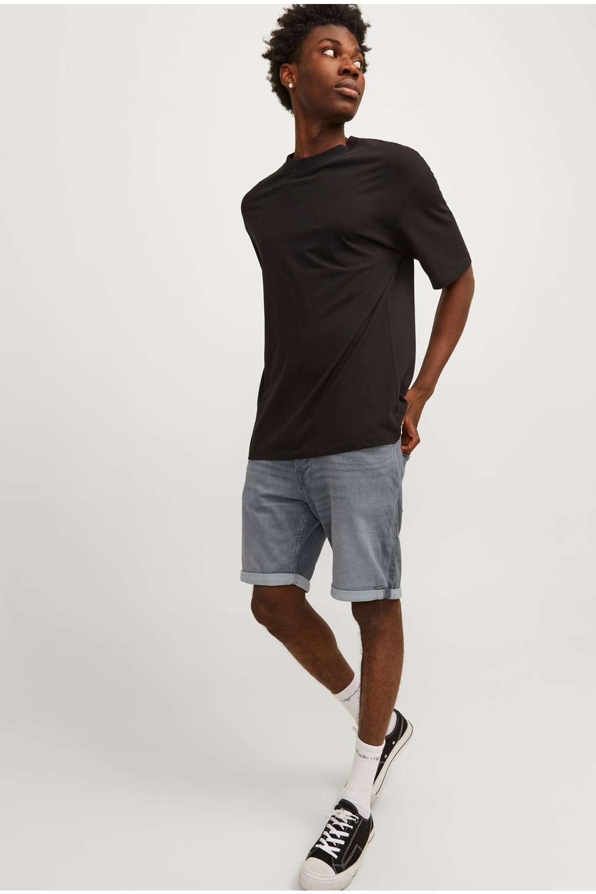Jack & Jones Erkek Kot Şort 12249214 Gri