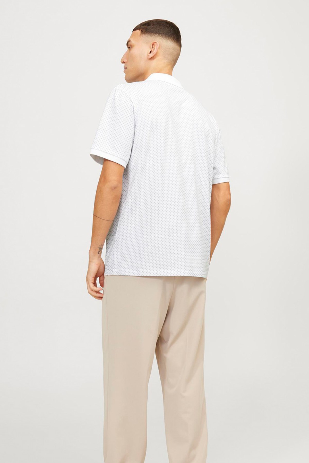 Jack & Jones Erkek Polo Yaka Tişört 12249286 Beyaz