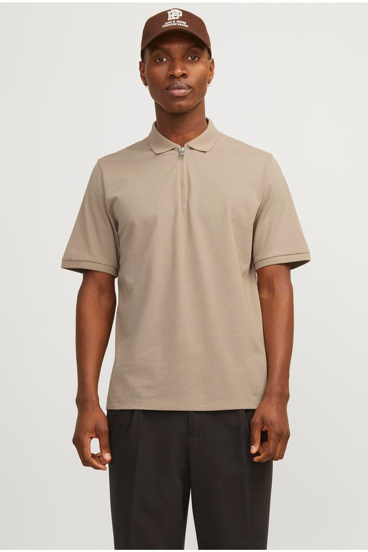 Jack & Jones Erkek Polo Yaka Tişört 12249324 Bej