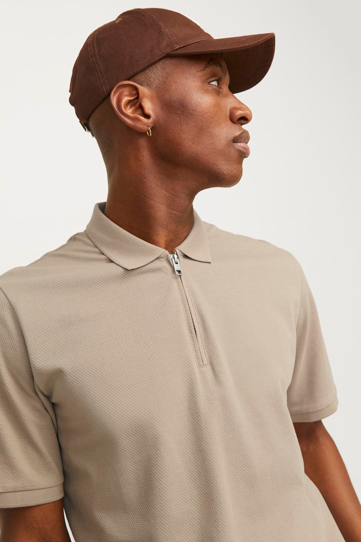 Jack & Jones Erkek Polo Yaka Tişört 12249324 Bej