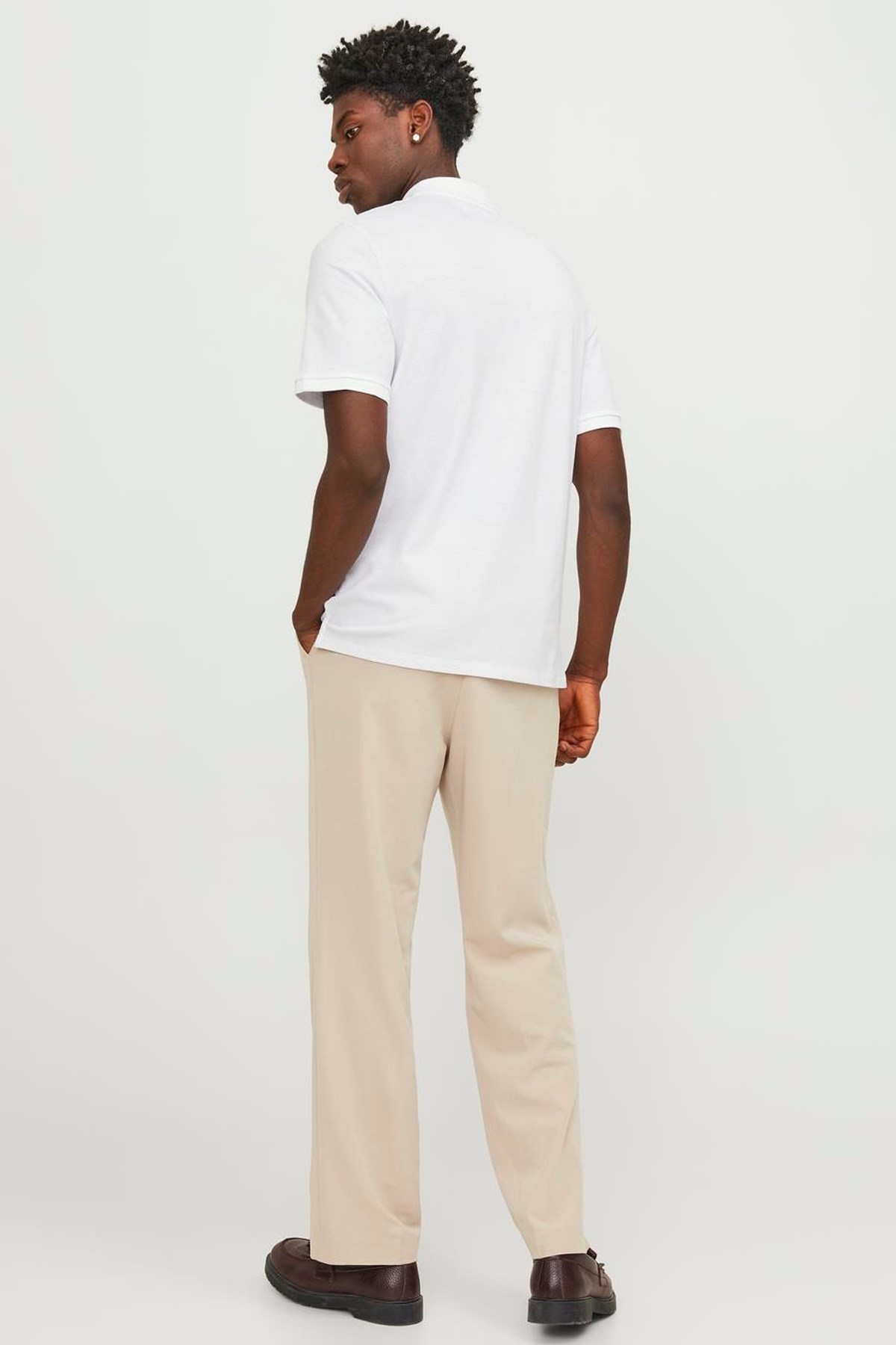 Jack & Jones Erkek Polo Yaka Tişört 12249324 Beyaz