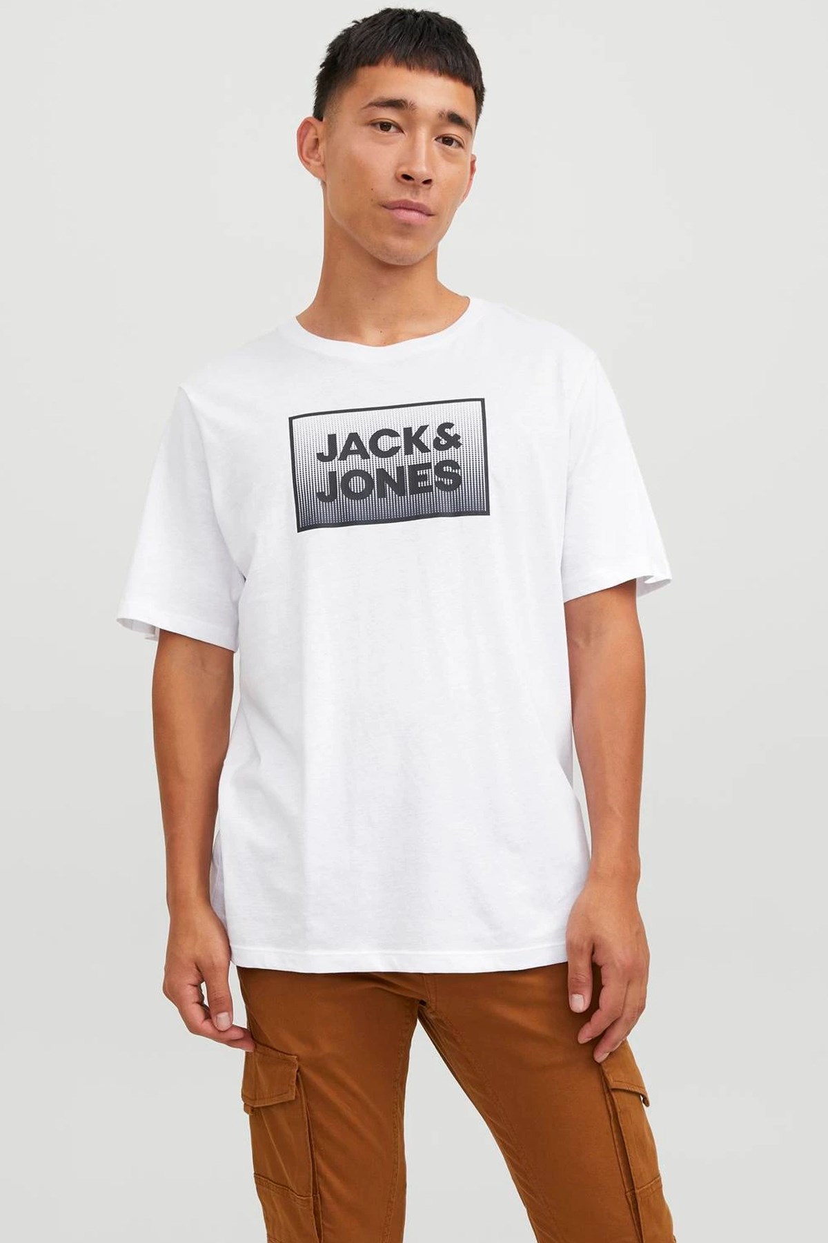 Jack & Jones Erkek Tişört 12249331 Beyaz