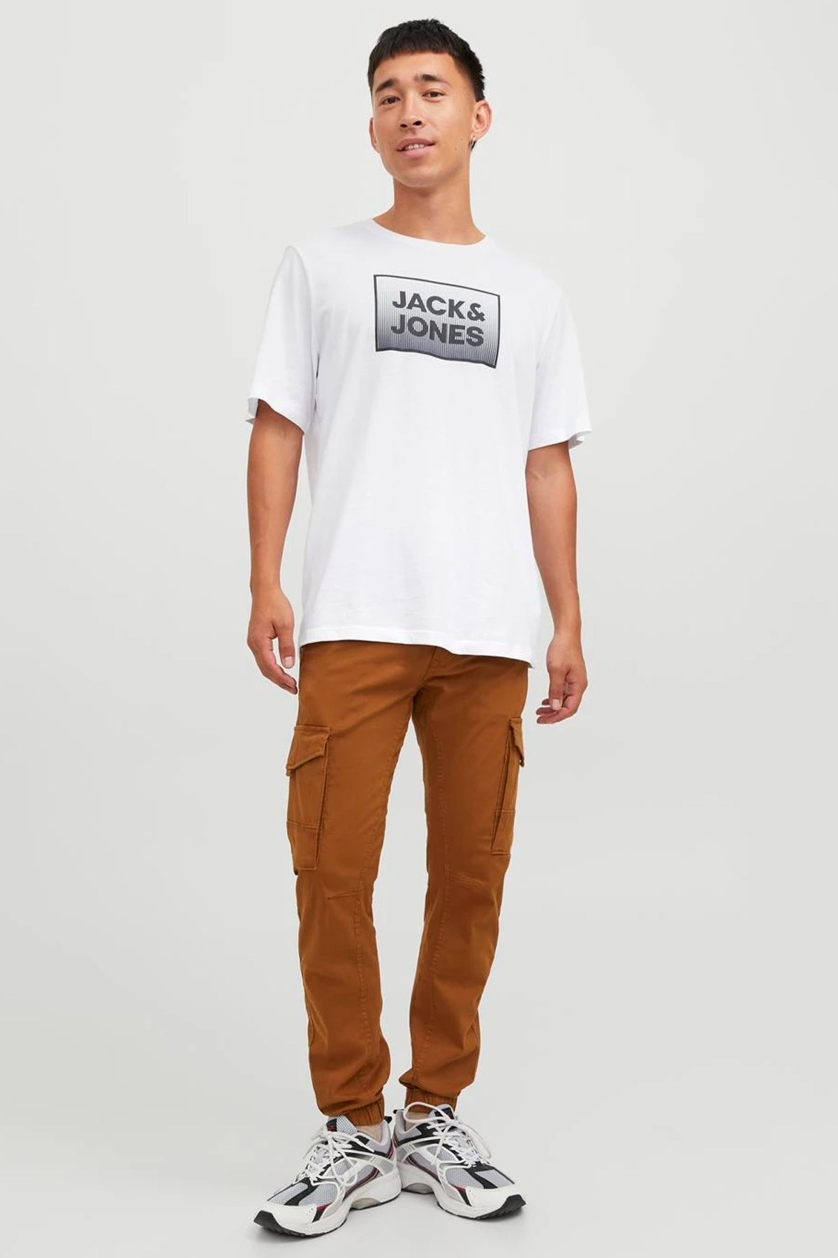 Jack & Jones Erkek Tişört 12249331 Beyaz