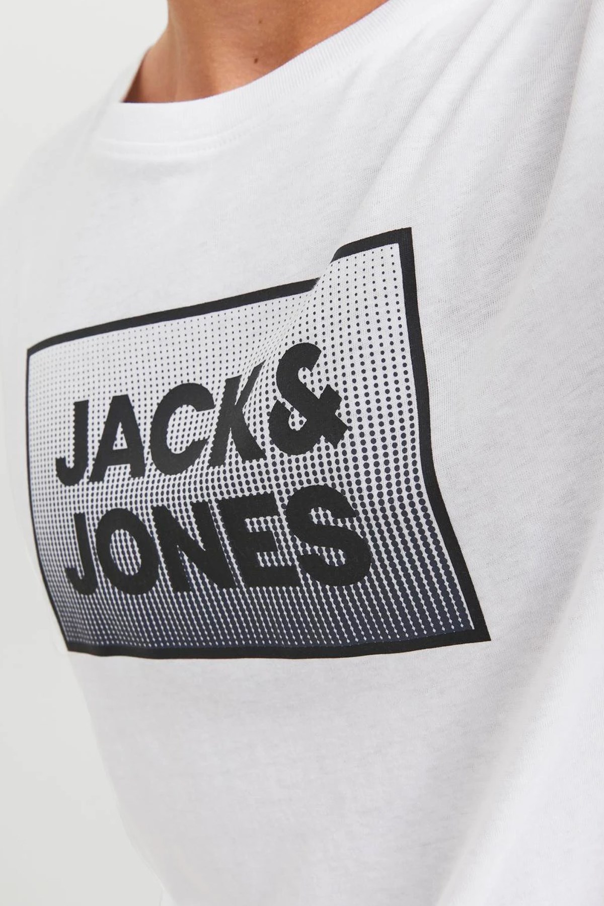 Jack & Jones Erkek Tişört 12249331 Beyaz