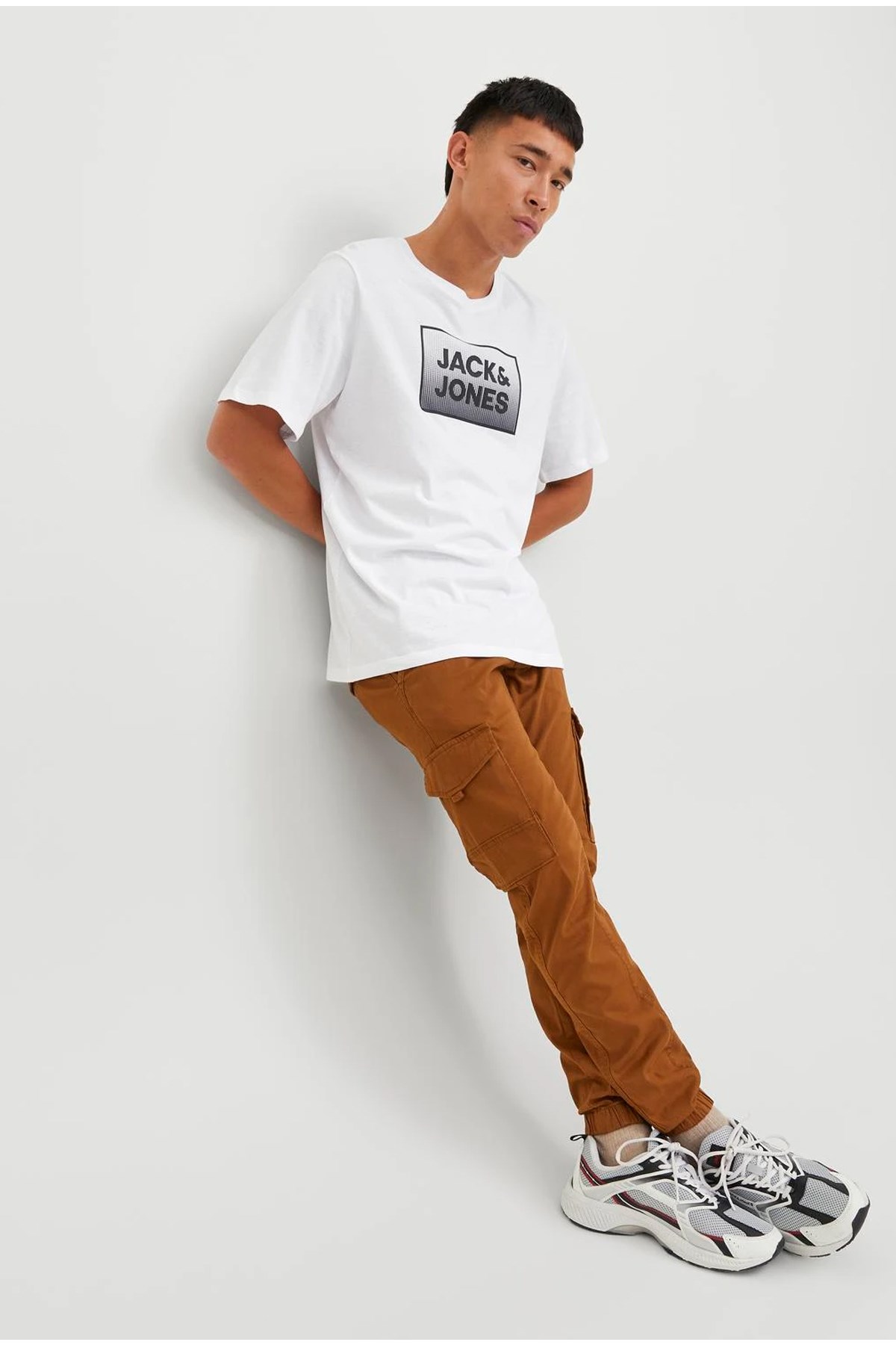 Jack & Jones Erkek Tişört 12249331 Beyaz