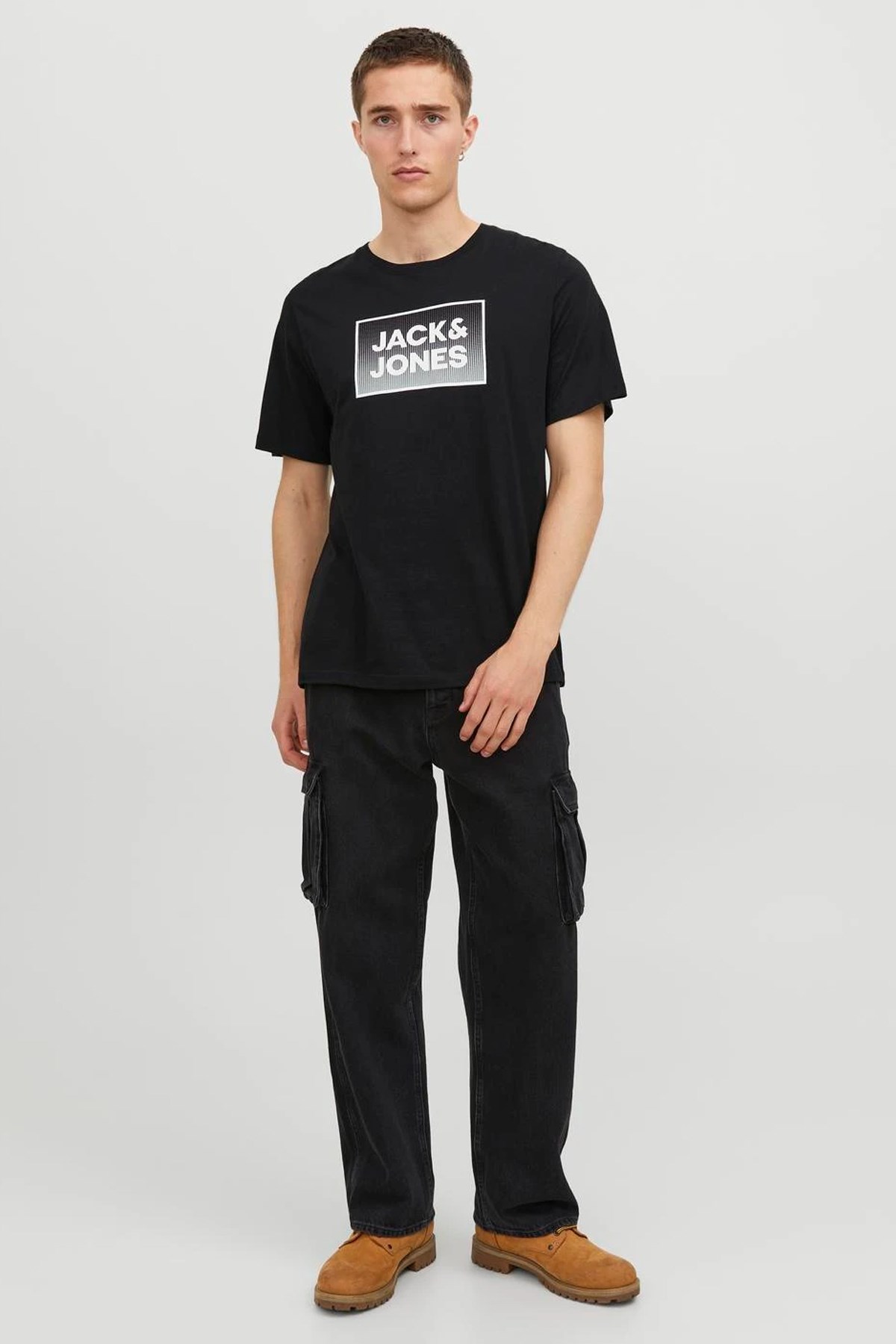Jack & Jones Erkek Tişört 12249331 Siyah