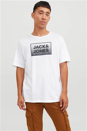 Jack & Jones Erkek Tişört 12249331 Beyaz
