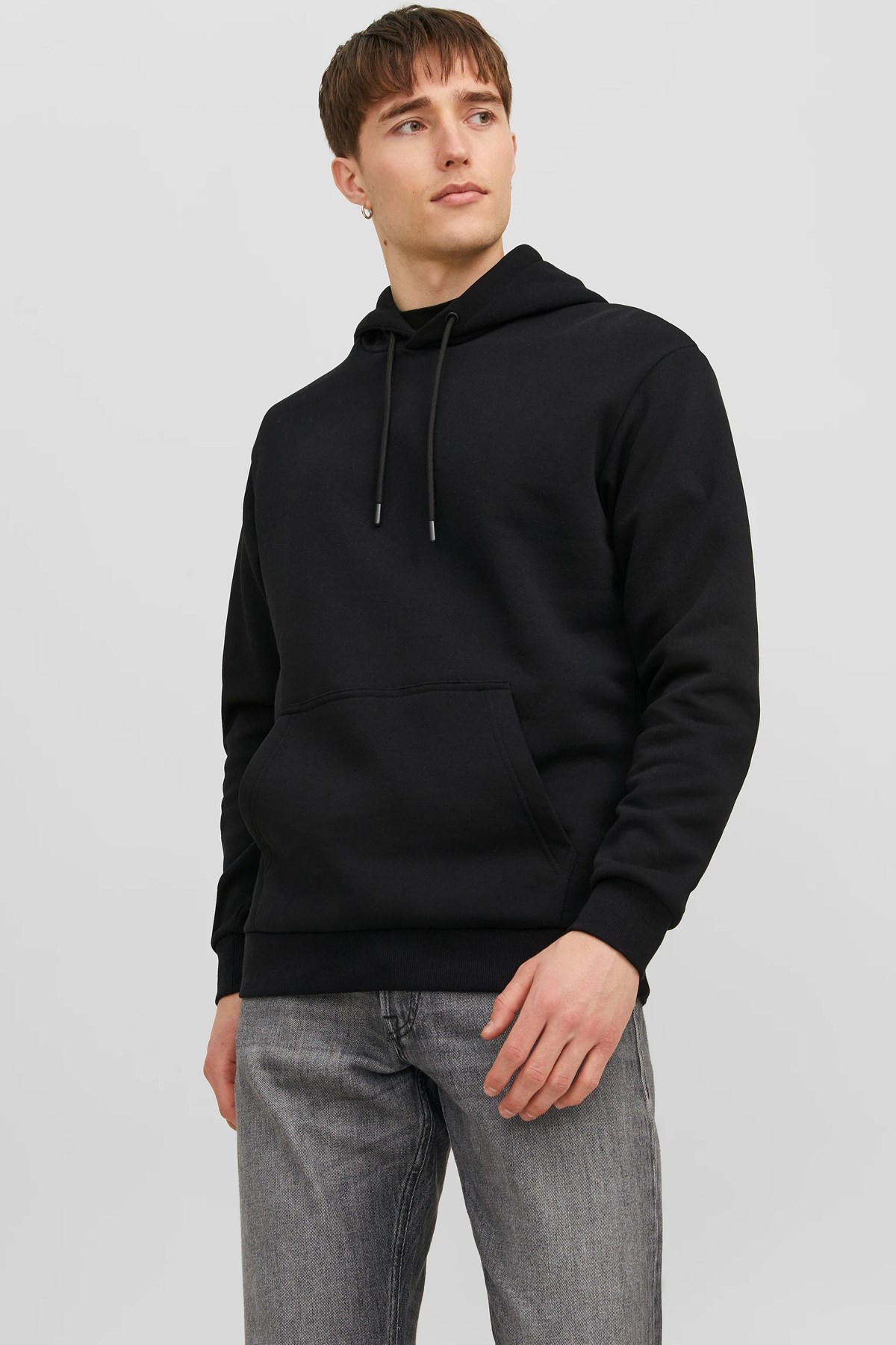 Jack & Jones Erkek Jjebradley Sweatshirt 12249340 Siyah