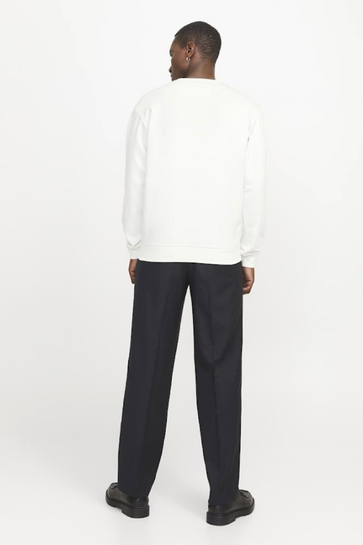 Jack & Jones Jjebradley Erkek Sweatshirt 12249341 Beyaz