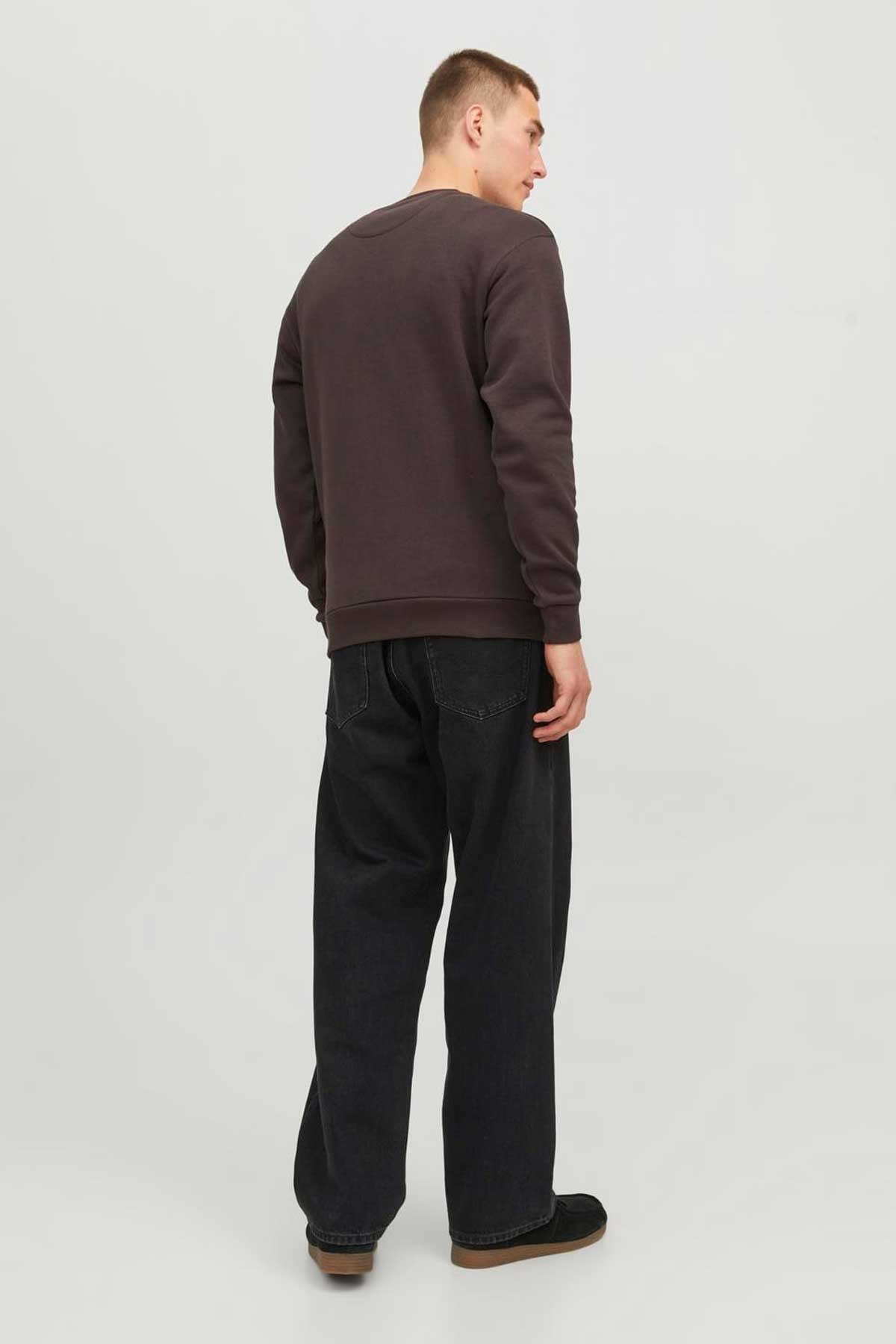 Jack & Jones Jjebradley Erkek Sweatshirt 12249341 Kahverengi