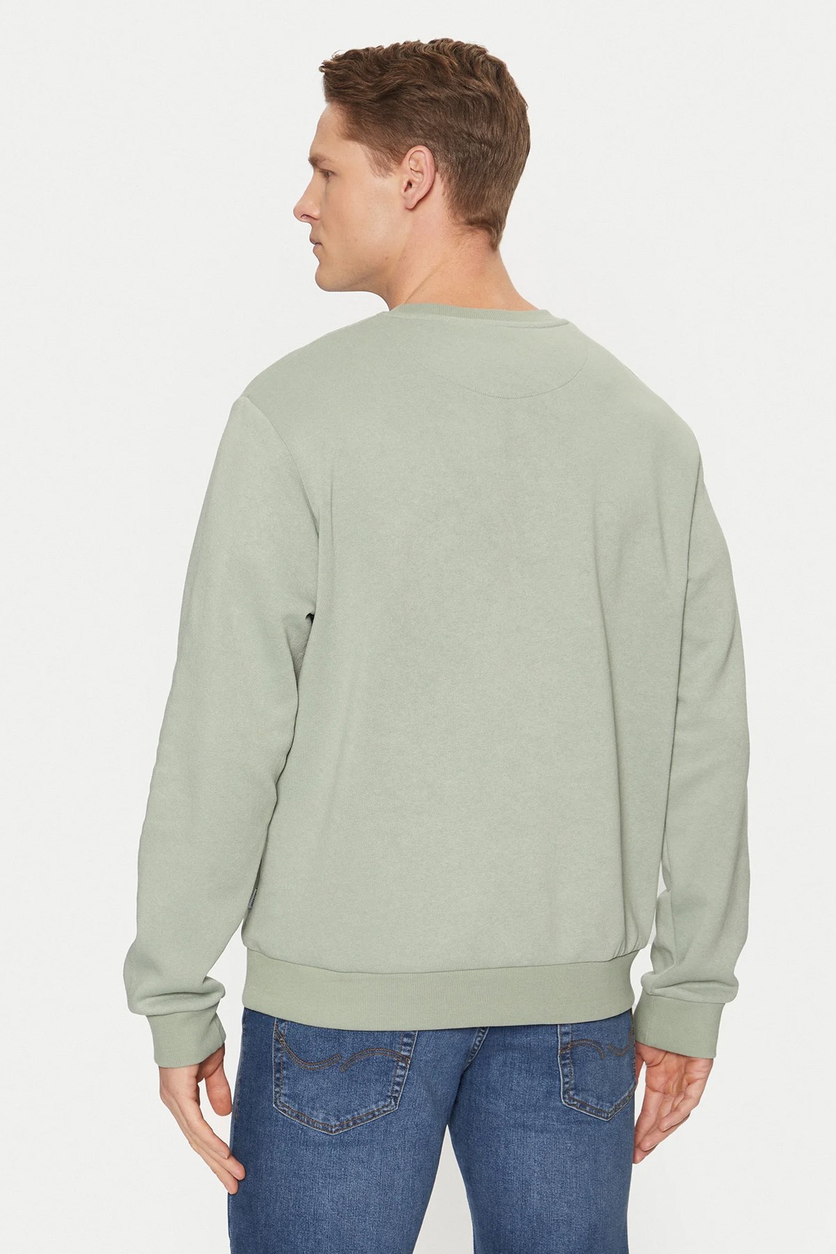 Jack & Jones Jjebradley Erkek Sweatshirt 12249341 Yeşil