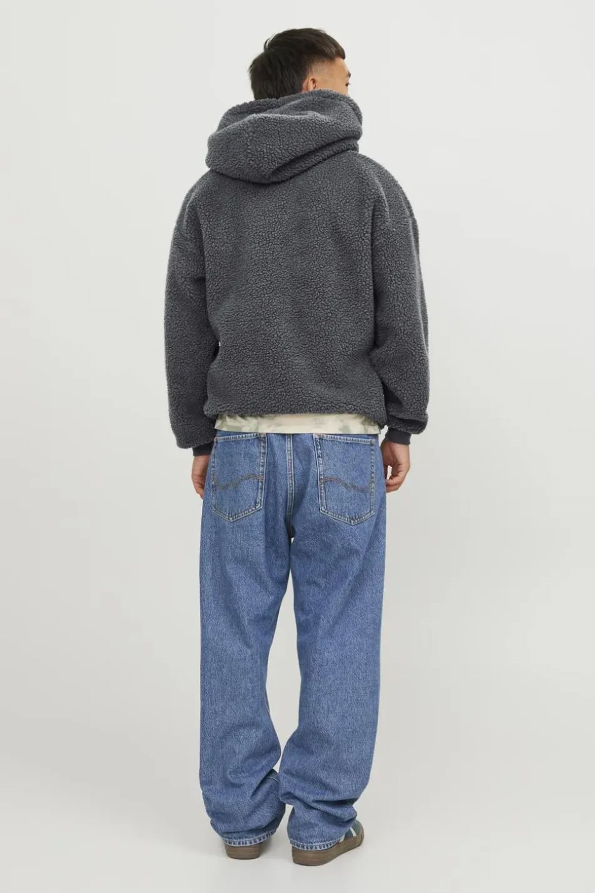 Jack & Jones Jorvesterbro Teddy Erkek Sweatshirt 12249364 Antrasit