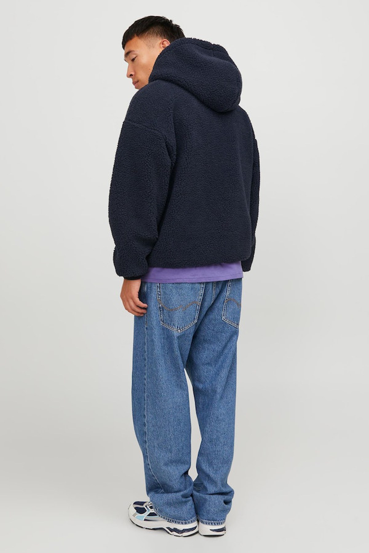 Jack & Jones Jorvesterbro Teddy Erkek Sweatshirt 12249364 Lacivert