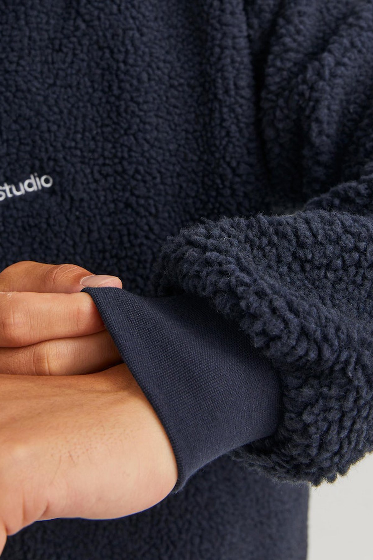 Jack & Jones Jorvesterbro Teddy Erkek Sweatshirt 12249364 Lacivert