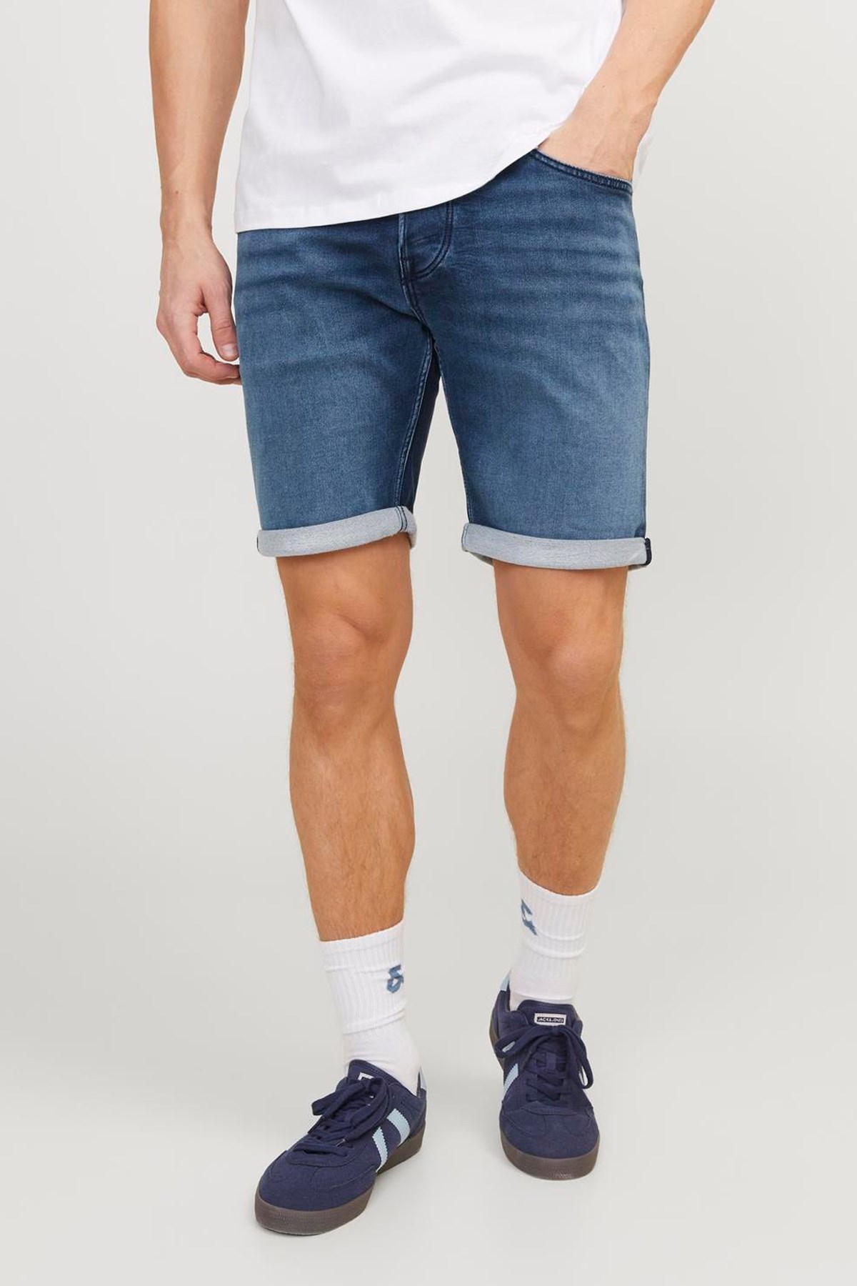 Jack & Jones Erkek Kot Şort 12250169 Mavi