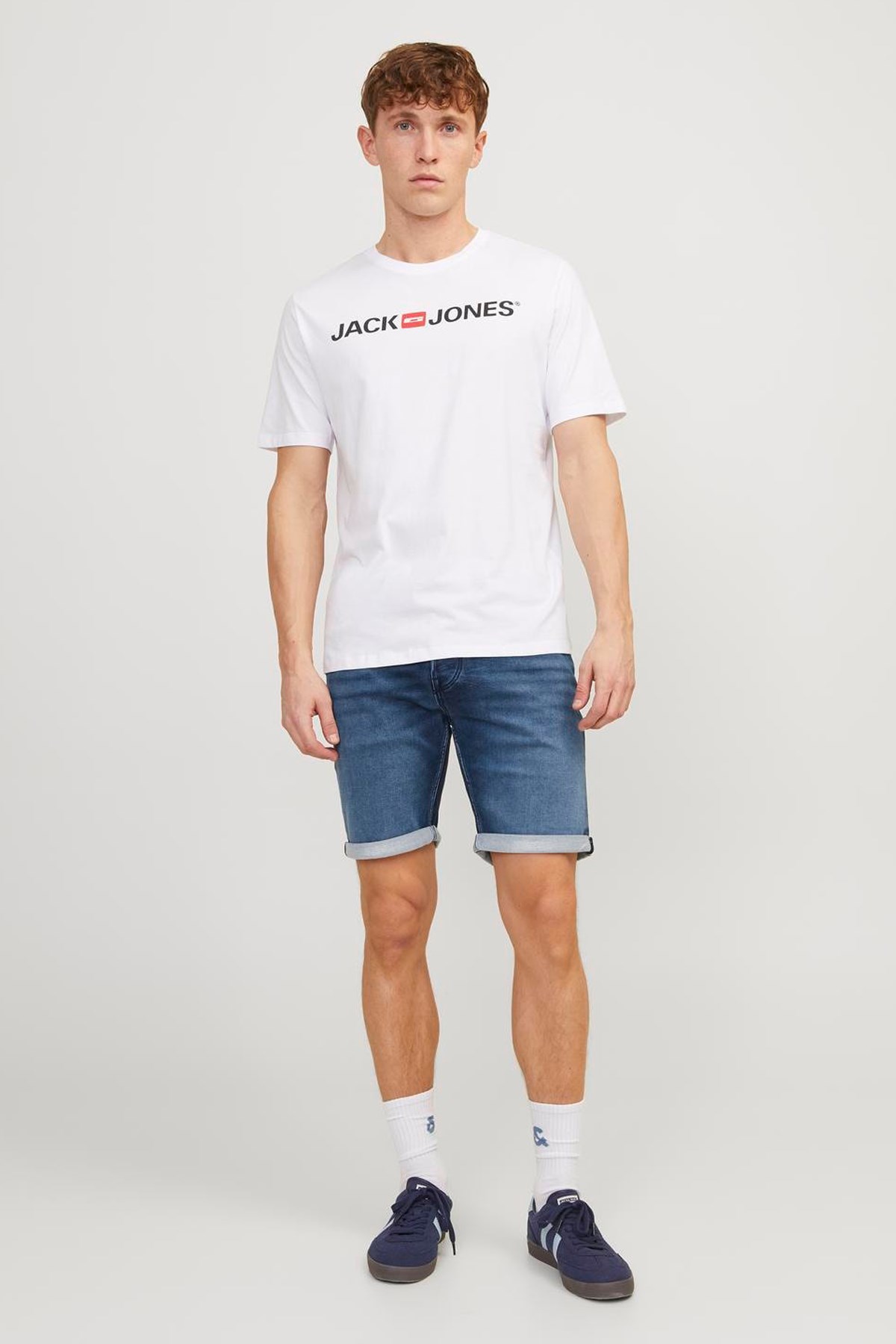 Jack & Jones Erkek Kot Şort 12250169 Mavi