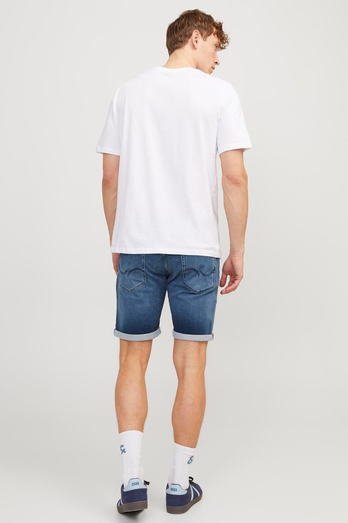 Jack & Jones Erkek Kot Şort 12250169 Mavi