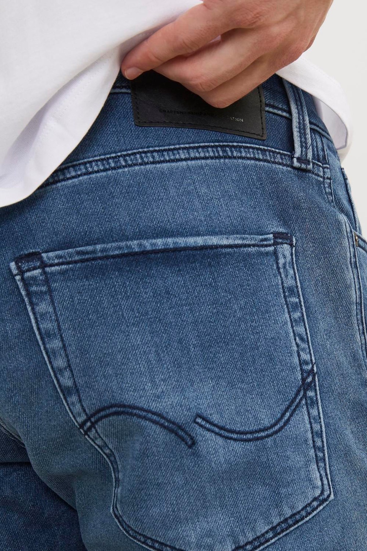 Jack & Jones Erkek Kot Şort 12250169 Mavi